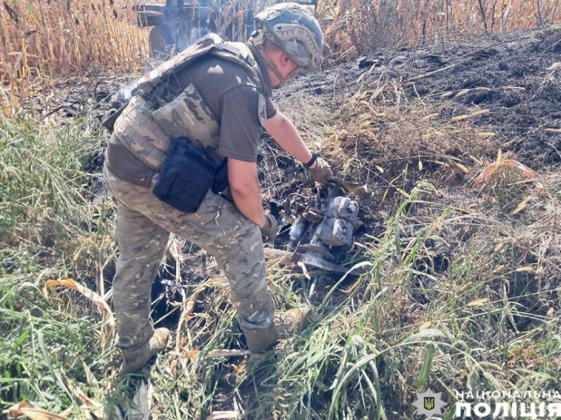 На Чернігівщині знешкодили уламки ворожого дрона «Герань-2», який не вибухнув