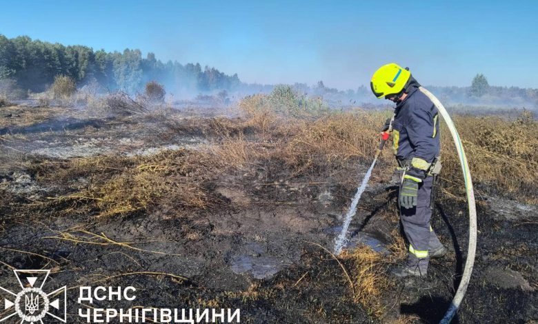 На Чернігівщині триває ліквідації пожежі торфу