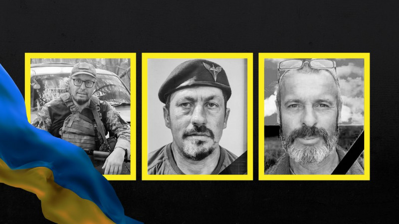 На Чернігівщині попрощалися з трьома військовими ЗСУ — Олександром Откидачем, Сергієм Рудіком та Віктором Усом