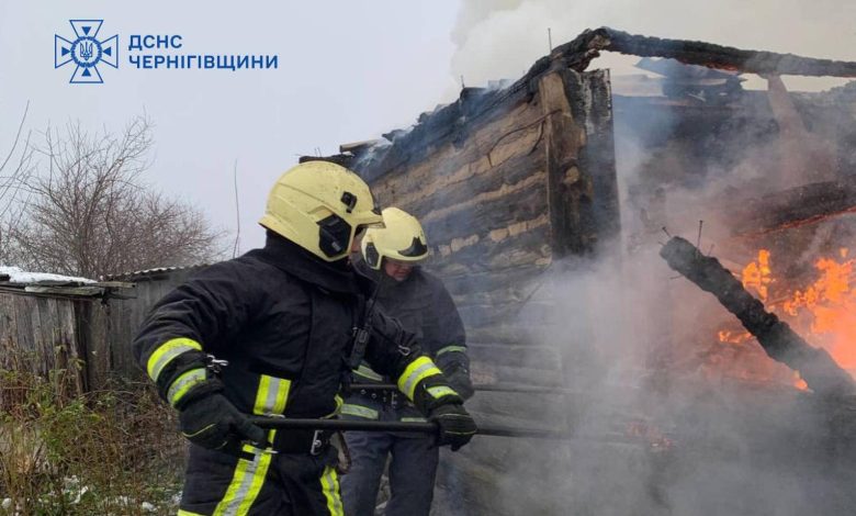 Шість пожеж сталося на Чернігівщині протягом минулої доби