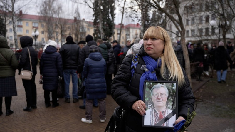 У Чернігові попрощалися з доцентом Олексієм Гальонкою, який загинув внаслідок потрійного ракетного удару