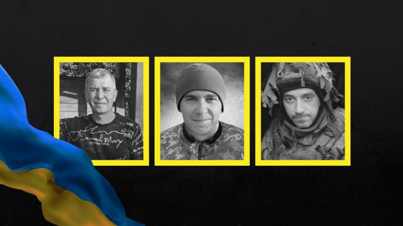 На Чернігівщині попрощалися з Володимиром Гужвою, Владиславом Малишем та Сергієм Сухомлином, які загинули на фронті