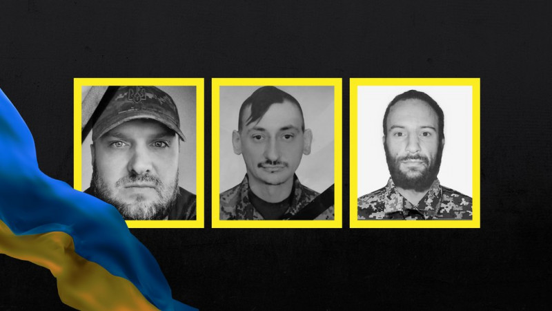 На Чернігівщині попрощалися з бійцями Василем Скоробагатим, Олександром Костенком та Олександром Волощуком