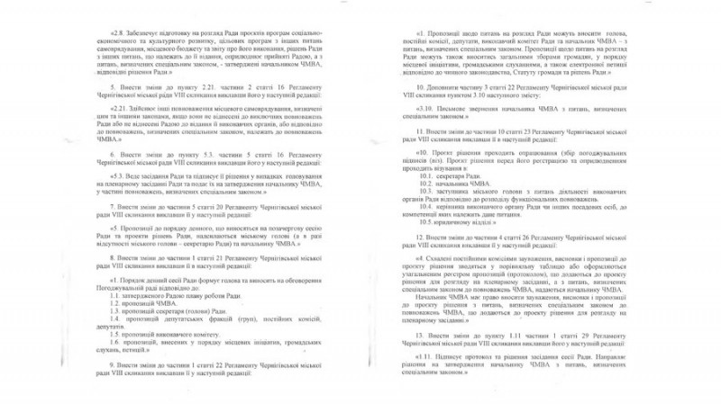 Регламент Чернігівської міськради: як його хочуть змінити і навіщо це потрібно