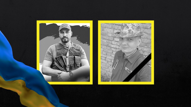 На Чернігівщині попрощалися з двома загиблими бійцями ЗСУ Романом Жуковим та Володимиром Кожаном