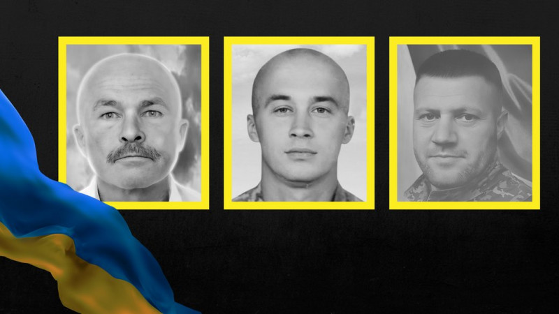 На Чернігівщині провели в останню путь трьох бійців: Юрія Костіва, Олександра Супруненка та Сергія Тюпу