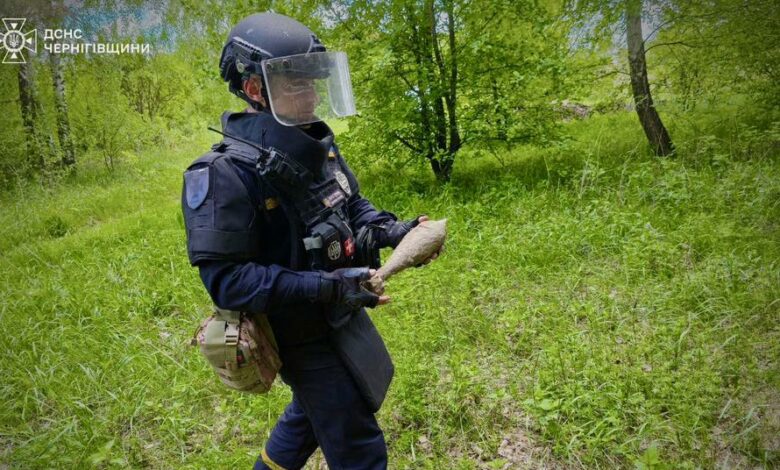 Шість вибухонебезпечних предметів виявили на Чернігівщині за добу