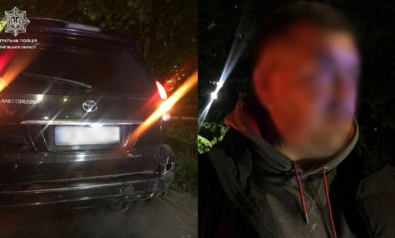 У Чернігові зупинили водія Toyota Land Cruiser Prado у стані сильного алкогольного сп’яніння (Фото)