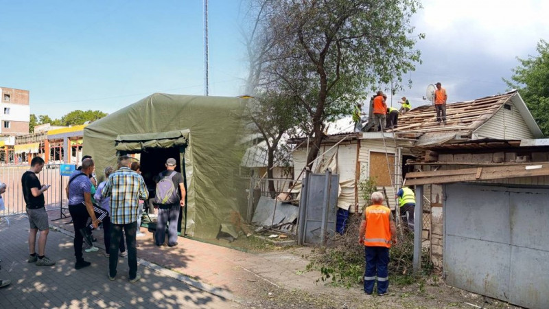 У Чернігові волонтери допомагають відновити будинок, пошкоджений через атаку російських "шахедів" 3 червня