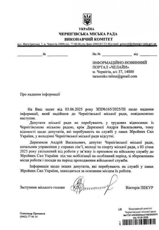 Хто з депутатів Чернігівщини служить у ЗСУ: що «розказали» міська й обласна ради