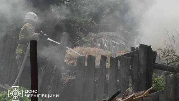 На Чернігівщині врятували 87-річного господаря з палаючої господарчої будівлі