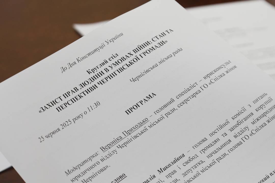 У Чернігівській міській раді відбувся круглий стіл до Дня Конституції України