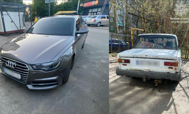 У Чернігові водій автівки пошкодив авто на парковці: на порушника склали чотири адмінматеріали