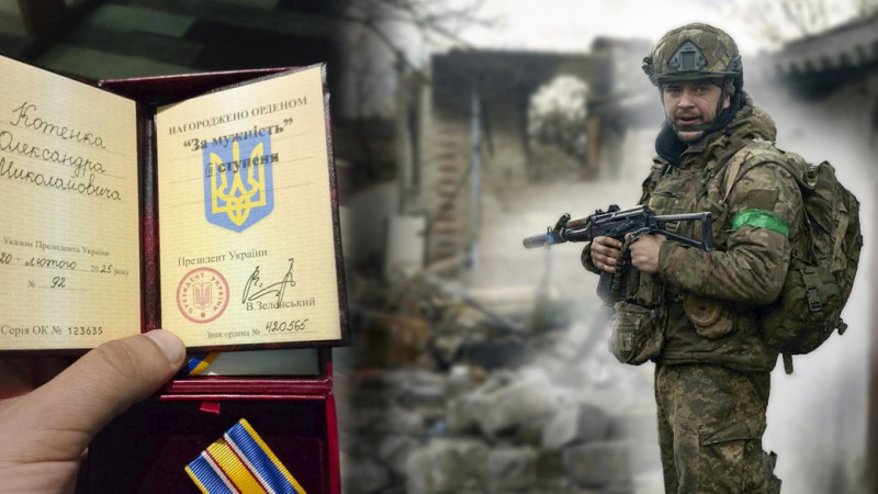 Журналіста Суспільне Чернігів Олександра Котенка президент відзначив орденом "За мужність" III ступеня