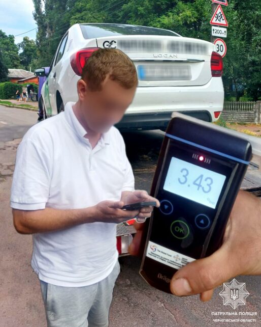 Алкоголь майже в 17 разів перевищував норму: у Чернігові п’яний водій розсікав вулицями міста