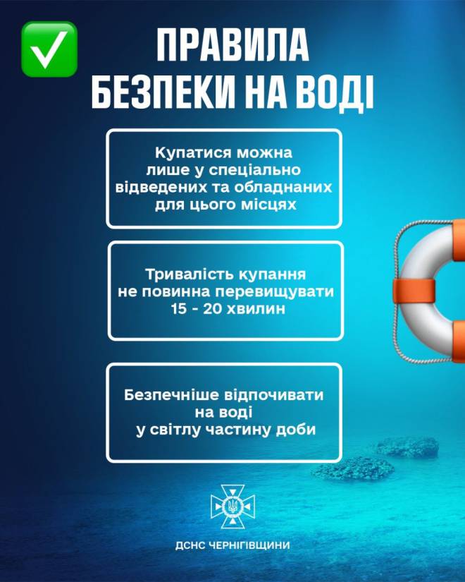 Важливо дотримуватися правил і рекомендацій під час відпочинку біля водойм