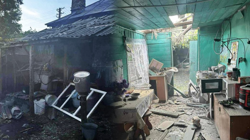 Росіяни скинули вибухівку з дрона на приватний будинок у селі на прикордонні Чернігівщини
