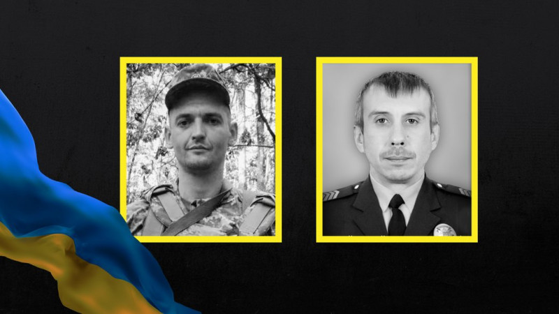 На Чернігівщині попрощалися з двома бійцями: Сергієм Гнітієм та Дмитром Шатаном, які загинули на фронті
