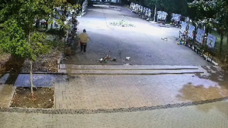 Жінка розкидала квіти та вчиняла хуліганські дії на Алеї Героїв у Ніжині: на неї правоохоронці склали адмінпротокол