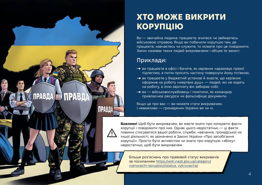 Гайд для викривачів корупції від НАЗК