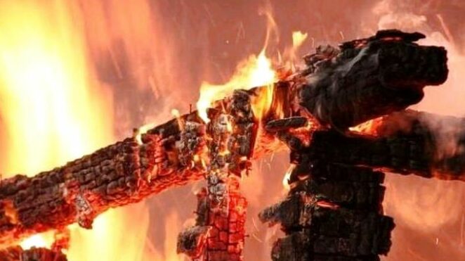 На Чернігівщині під час пожежі чоловік отримав опіки