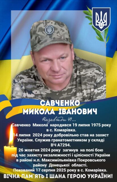 На Чернігівщині відкрили пам’ятні знаки на честь загиблого воїна (Фото)