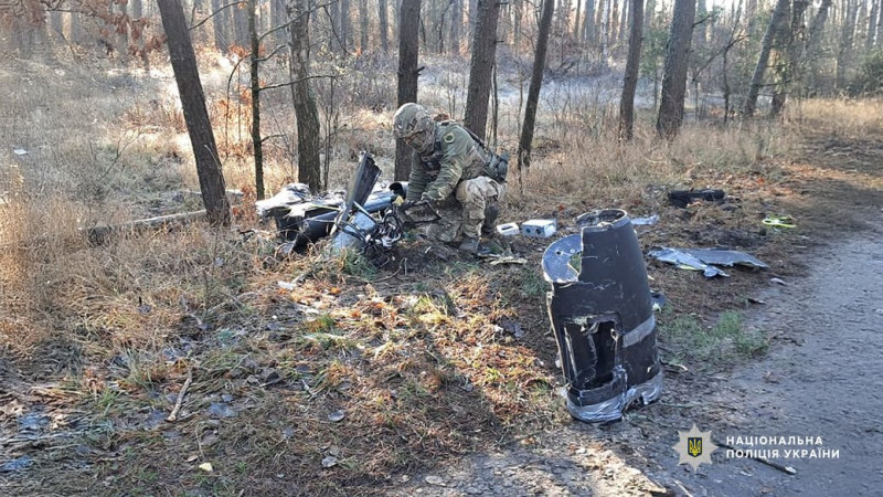 На території Корюківського й Ніжинського районів знешкодили частини збитих російських безпілотників