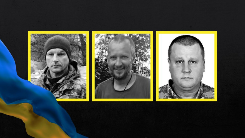 На Чернігівщині попрощалися з трьома загиблими військовими: Віктором Устименком, Андрієм Шилом і Сергієм Сатіним