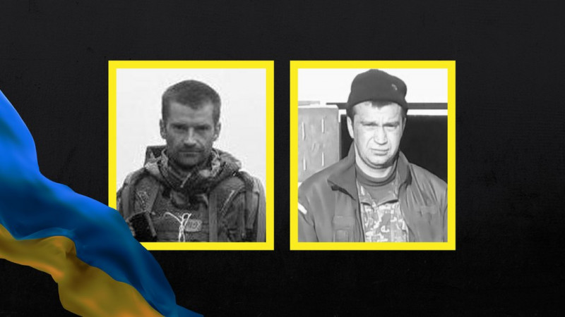 На Чернігівщині поховали військових Євгенія Шостака та Дмитра Рудакова