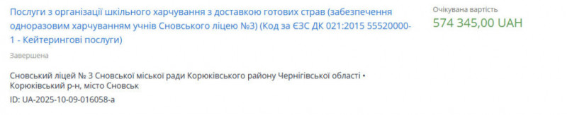 «Підозрілий кейтеринг»: жителів Сновська зацікавили нюанси шкільного харчування