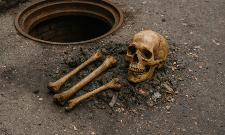 У Чернігові в каналізації знайшли людський череп і кістки