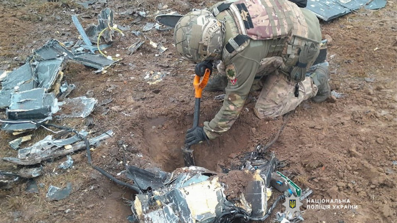 У Чернігівському районі вибухотехніки знешкодили нерозірвану бойову частину російського БпЛА