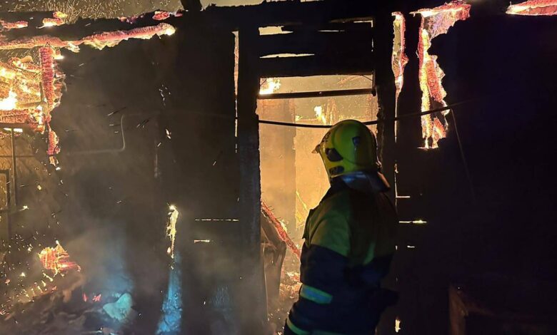 Під час пожежі на Чернігівщині двоє людей отримали опіки