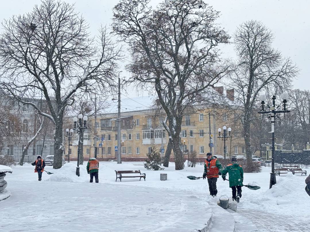 Снігопад у Чернігові: триває прибирання міста