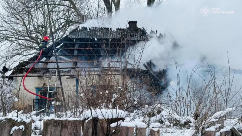 Трагедія в селі на Чернігівщині: під час пожежі загинули двоє людей (Фото)