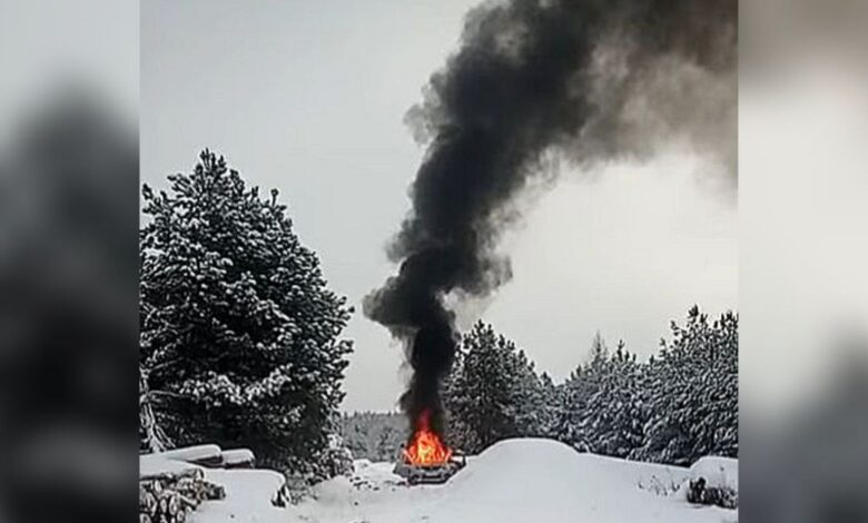 Ворожий FPV-дрон знищив службове авто лісівників на Чернігівщині (Відео)