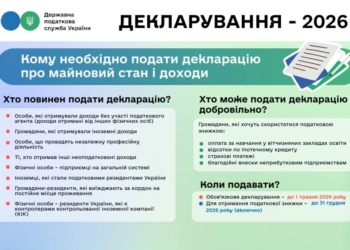 Декларування — 2026: кому необхідно подати декларацію про майновий стан і доходи