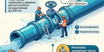 Аварійно-ремонтні роботи на водопроводі за адресою вул. Тероборони, 1 