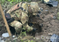 Вибухотехніки поліції знешкодили бойову частину російського БпЛА, який знайшли у Городні на Чернігівщині