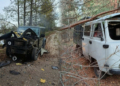 Водій залишив кабіну за секунду до удару: FPV-дрони атакували дві автівки лісівників на Чернігівщині